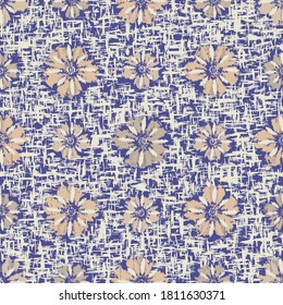 Seamless abstract pattern with the image of flowers
