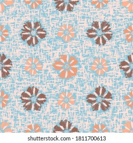 Seamless abstract pattern with the image of flowers
