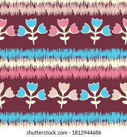 Seamless abstract pattern with the image of flowers
