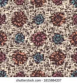 Seamless abstract pattern with the image of flowers
