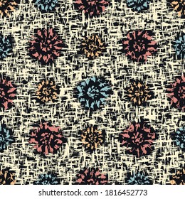 Seamless abstract pattern with the image of flowers
