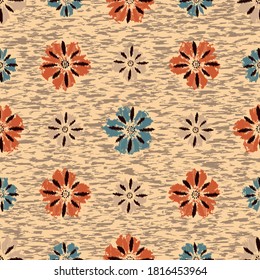 Seamless abstract pattern with the image of flowers
