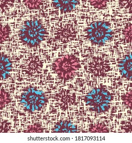 Seamless abstract pattern with the image of flowers
