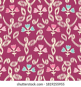 Seamless abstract pattern with the image of flowers
