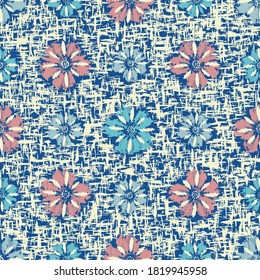 Seamless abstract pattern with the image of flowers

