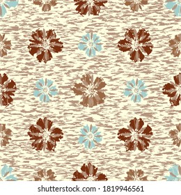 Seamless abstract pattern with the image of flowers
