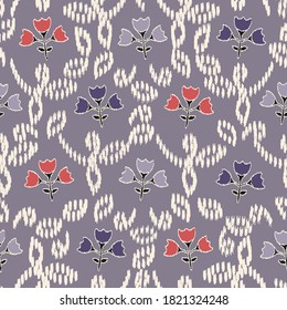 Seamless abstract pattern with the image of flowers
