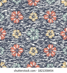 Seamless abstract pattern with the image of flowers
