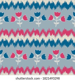 Seamless abstract pattern with the image of flowers
