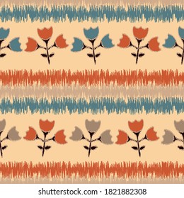 Seamless abstract pattern with the image of flowers
