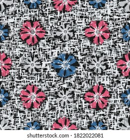 Seamless abstract pattern with the image of flowers

