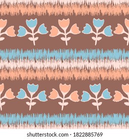 Seamless abstract pattern with the image of flowers
