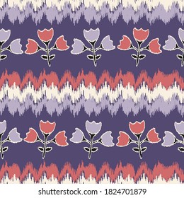 Seamless abstract pattern with the image of flowers
