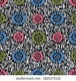 Seamless abstract pattern with the image of flowers
