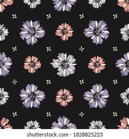 Seamless abstract pattern with the image of flowers
