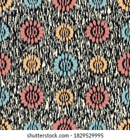 Seamless abstract pattern with the image of flowers

