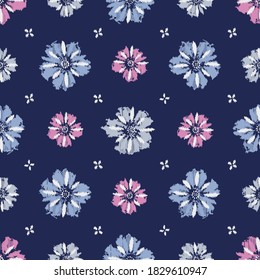 Seamless abstract pattern with the image of flowers
