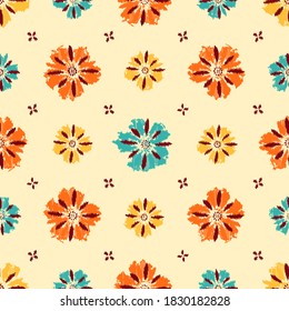 Seamless abstract pattern with the image of flowers
