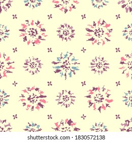 Seamless abstract pattern with the image of flowers
