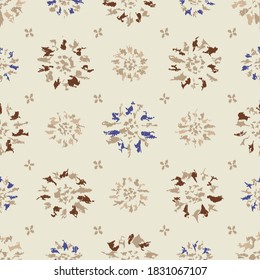 Seamless abstract pattern with the image of flowers
