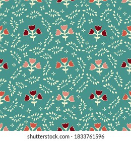 Seamless abstract pattern with the image of flowers
