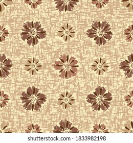 Seamless abstract pattern with the image of flowers
