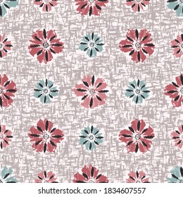Seamless abstract pattern with the image of flowers
