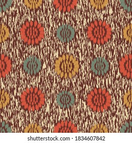 Seamless abstract pattern with the image of flowers
