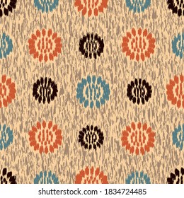 Seamless abstract pattern with the image of flowers
