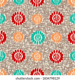 Seamless abstract pattern with the image of flowers
