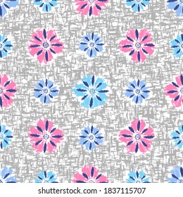 Seamless abstract pattern with the image of flowers
