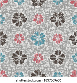 Seamless abstract pattern with the image of flowers

