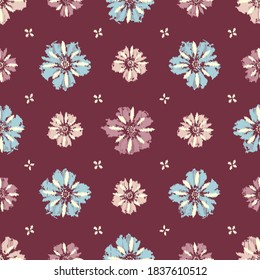 Seamless abstract pattern with the image of flowers

