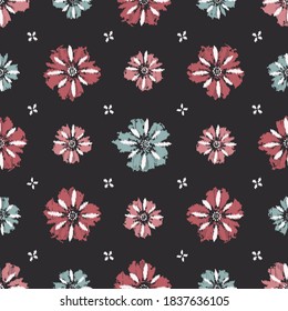 Seamless abstract pattern with the image of flowers
