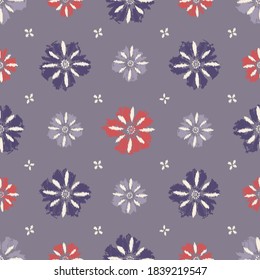 Seamless abstract pattern with the image of flowers
