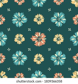 Seamless abstract pattern with the image of flowers
