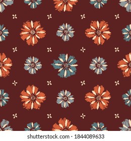 Seamless abstract pattern with the image of flowers
