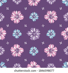 Seamless abstract pattern with the image of flowers
