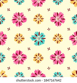 Seamless abstract pattern with the image of flowers
