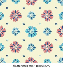 Seamless abstract pattern with the image of flowers
