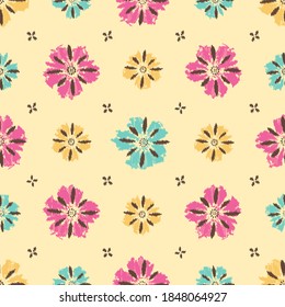 Seamless abstract pattern with the image of flowers
