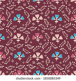 Seamless abstract pattern with the image of flowers
