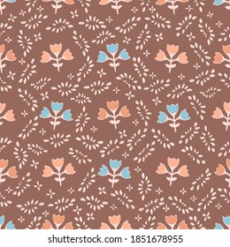 Seamless abstract pattern with the image of flowers
