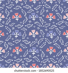 Seamless abstract pattern with the image of flowers
