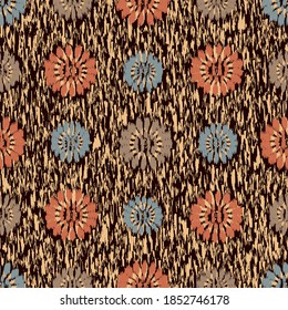 Seamless abstract pattern with the image of flowers

