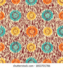 Seamless abstract pattern with the image of flowers
