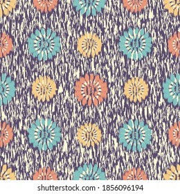 Seamless abstract pattern with the image of flowers
