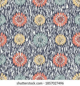 Seamless abstract pattern with the image of flowers
