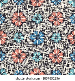 Seamless abstract pattern with the image of flowers
