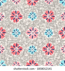 Seamless abstract pattern with the image of flowers
